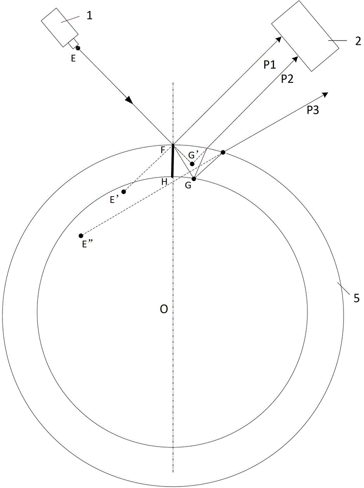 Wall thickness detecting device and wall thickness detecting method for transparent and semitransparent glass bottles