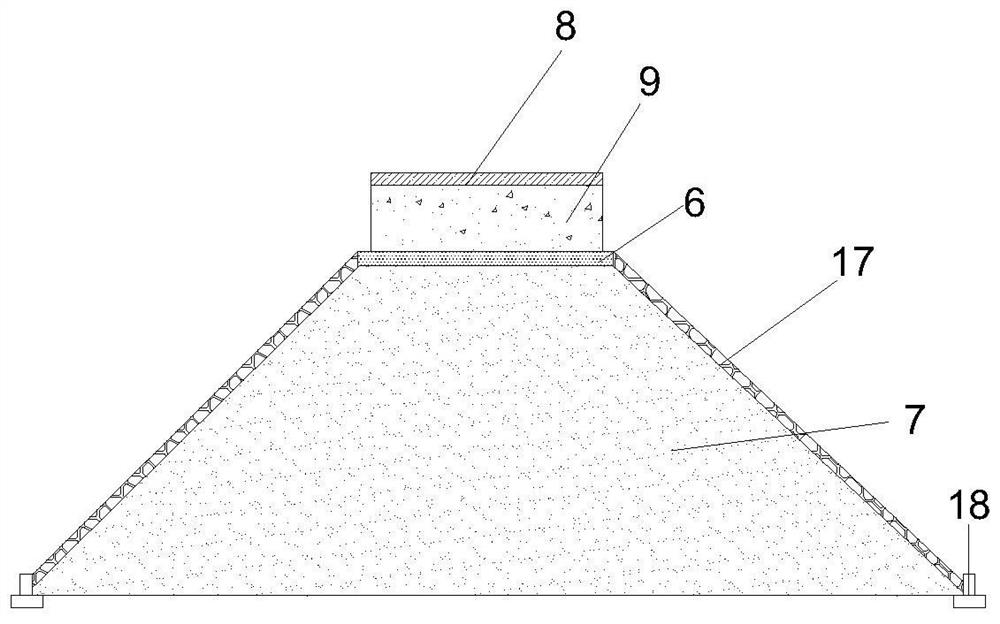 Steel pipe pile steel trestle end and its construction method