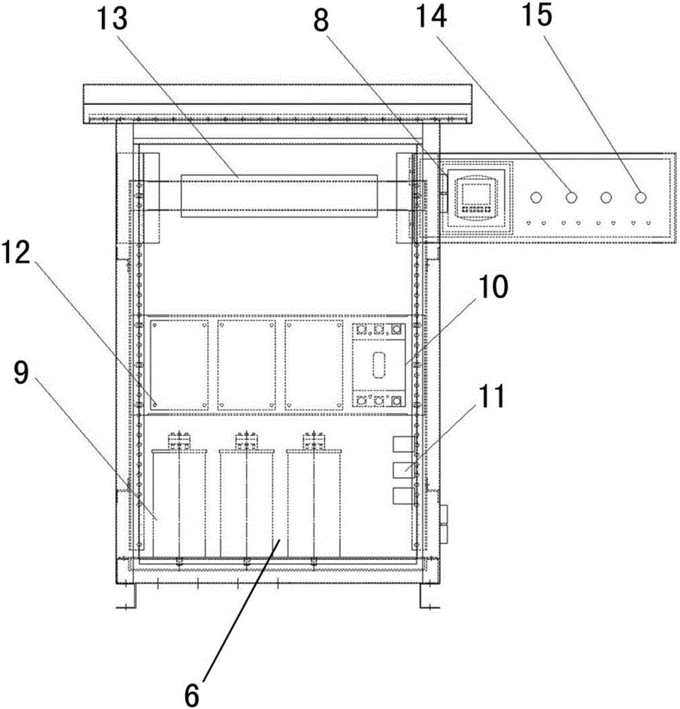 Active electric power reactive compensation filter