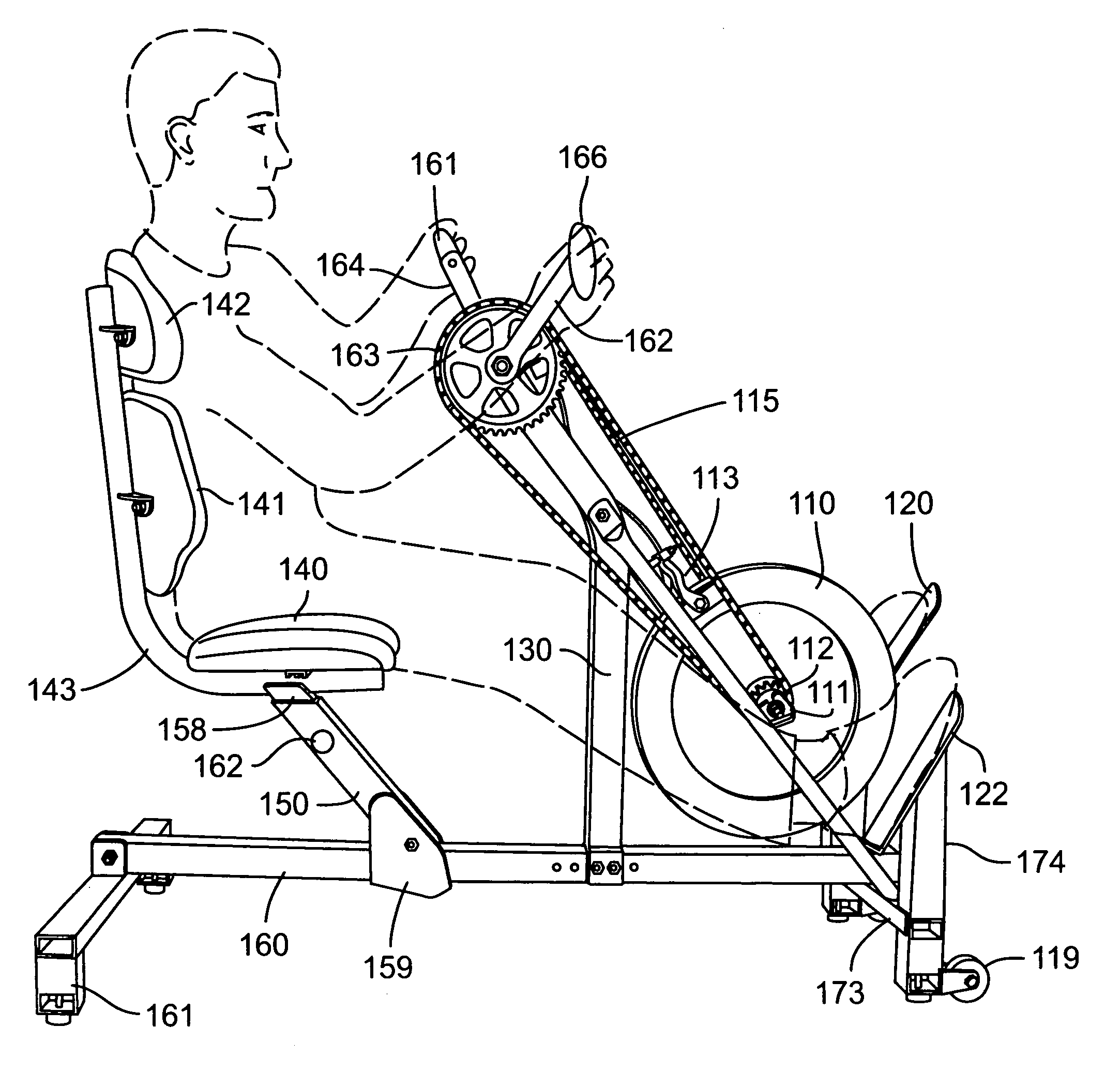 Bicycling exercise apparatus