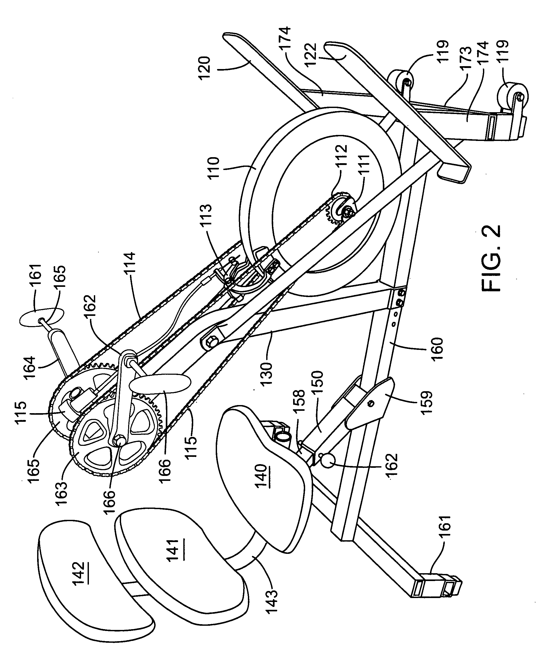 Bicycling exercise apparatus