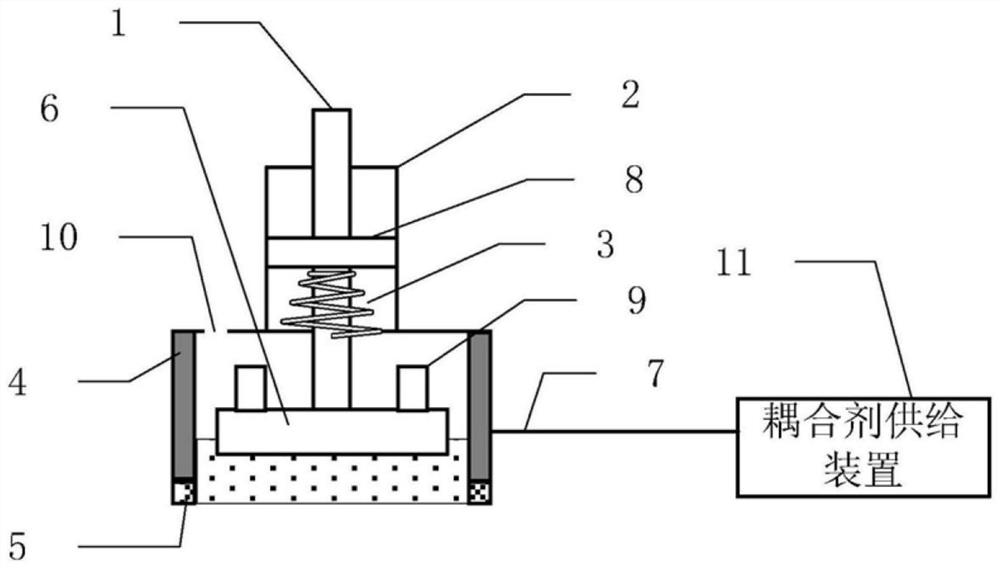 Device capable of automatically smearing coupling agent on ultrasonic probe