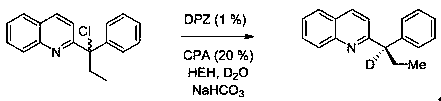 (R)-2-(alpha-deuterio-alpha-alkyl-alpha-aryl)azaaryl compounds as well as preparation method and application thereof