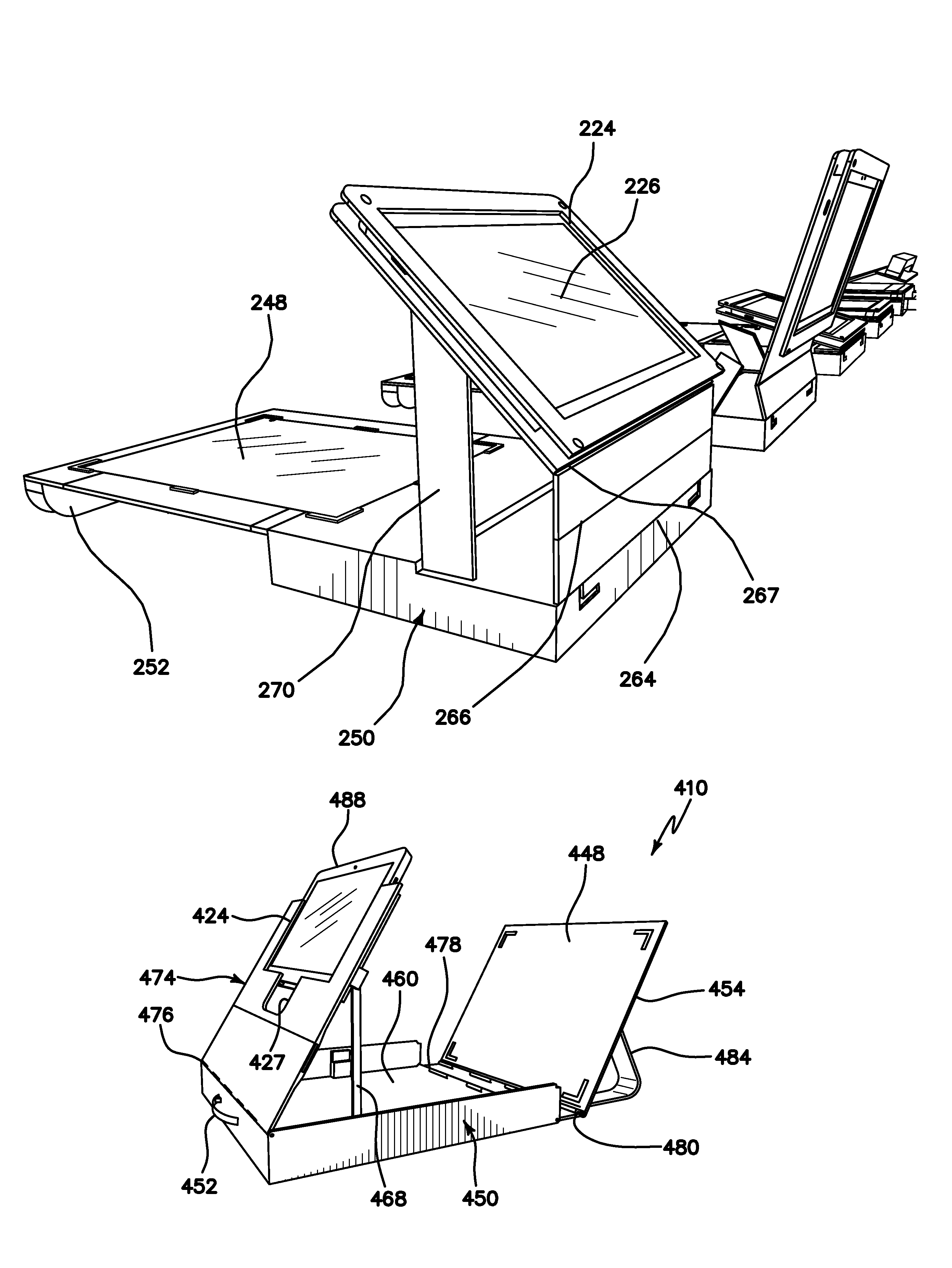 Vessel for scanning documents