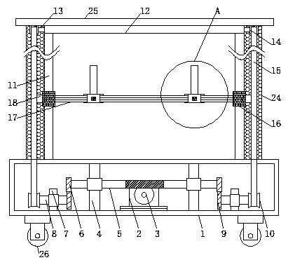 Adjustable science and technology project teaching tool storage equipment