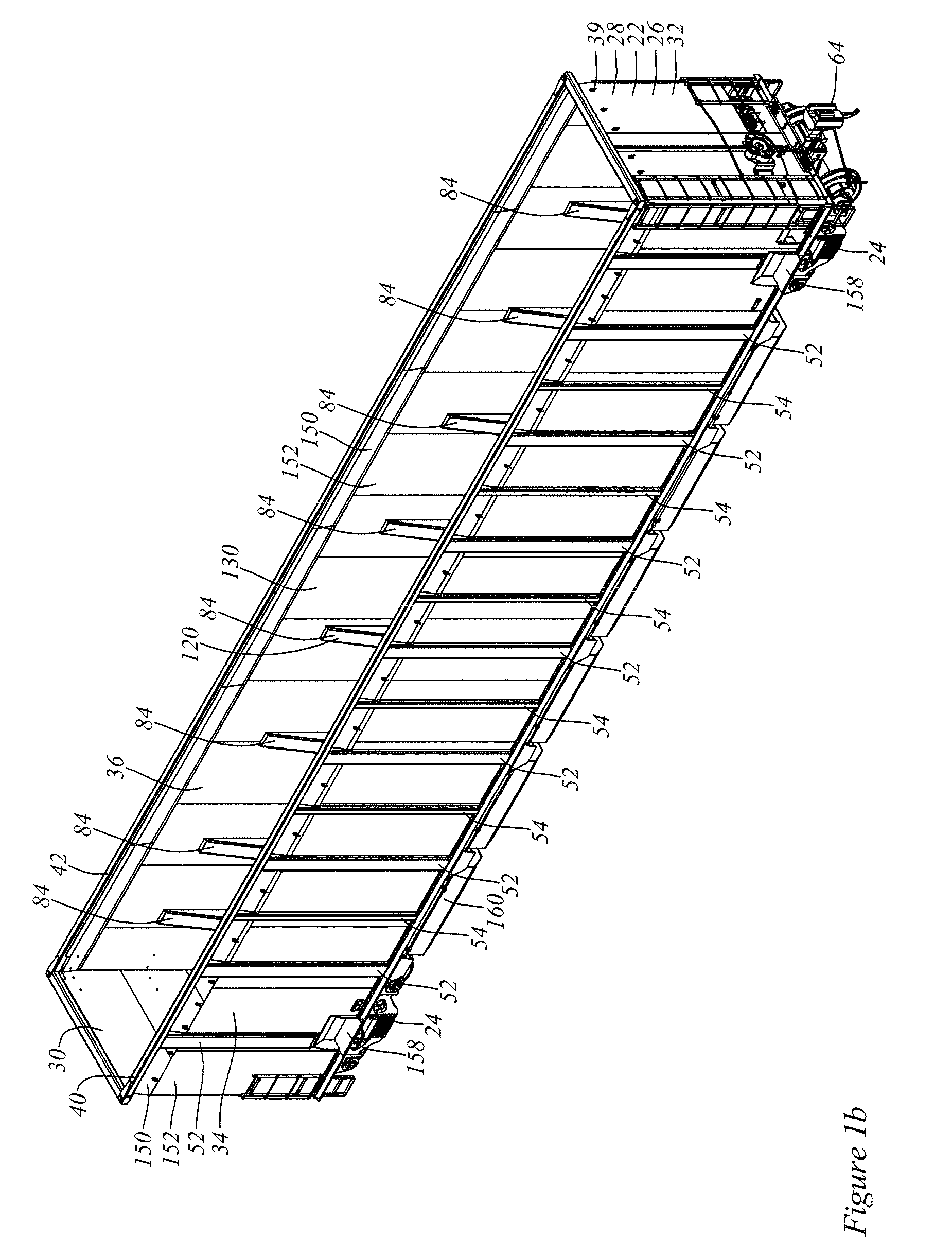 Railroad gondola car structure