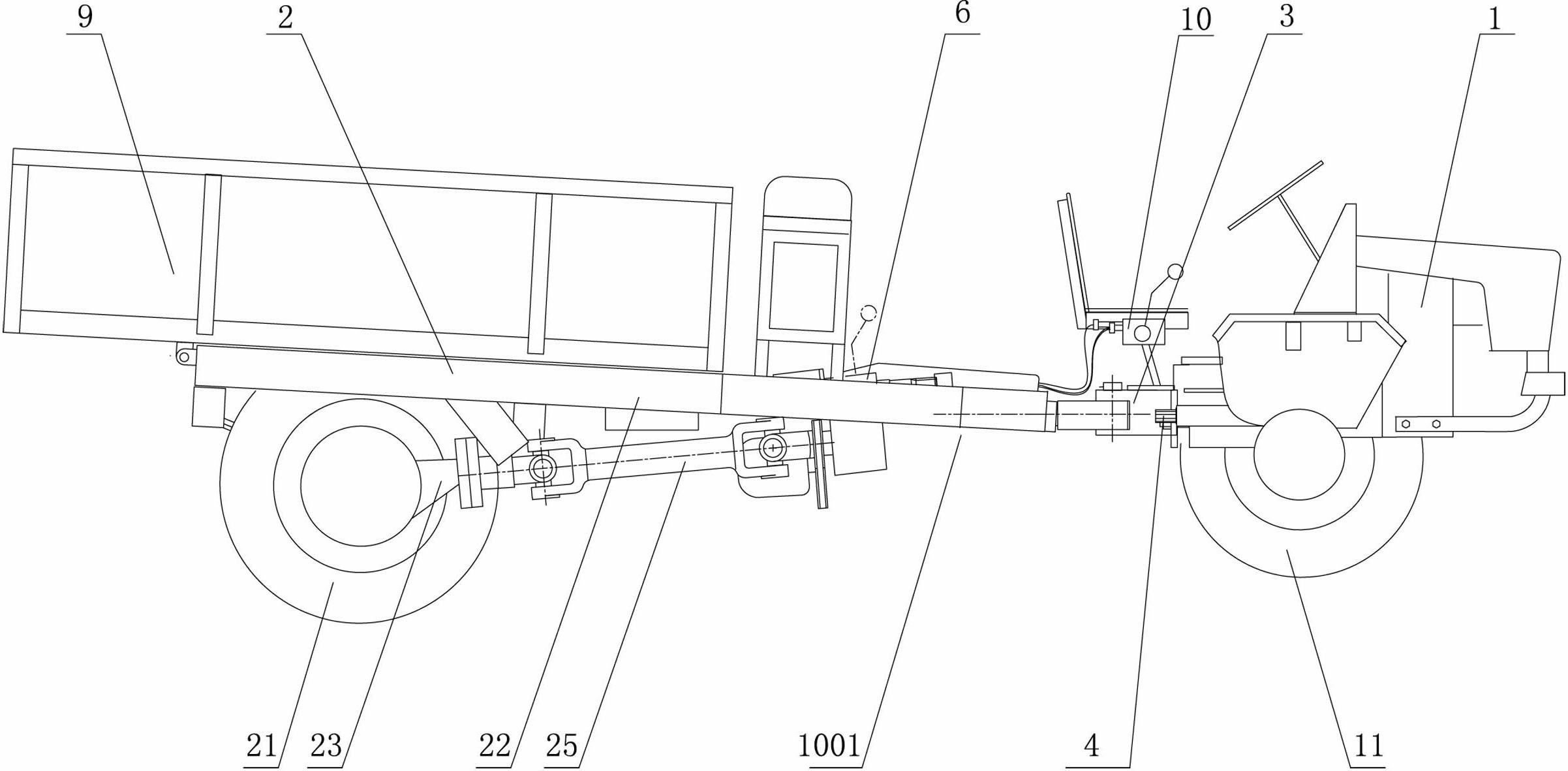 Disk type hillside tractor