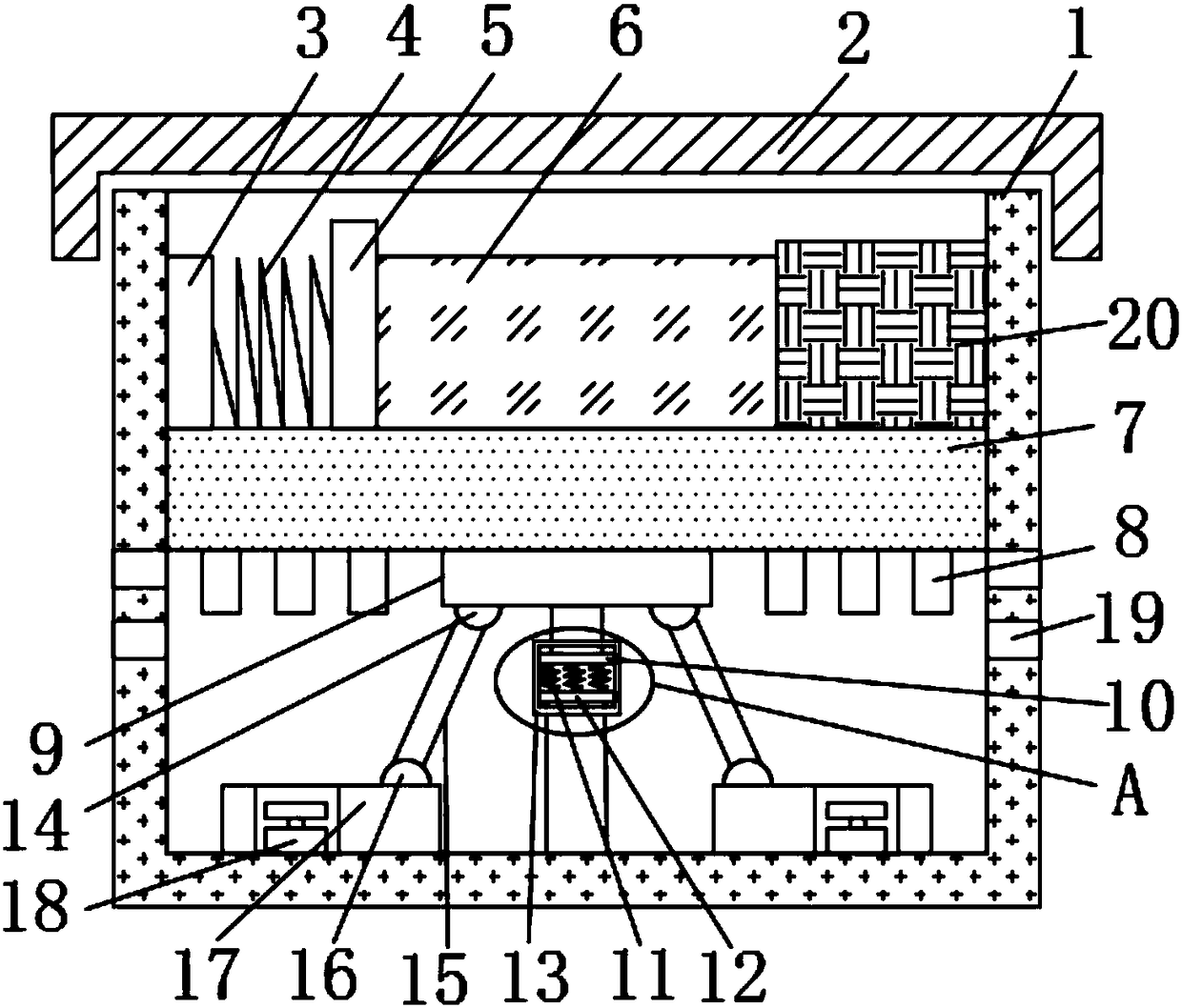 Lithium battery placement device for electric vehicle