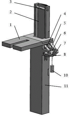 Test piece guide-in mechanism of ceramic material heating thermal shock test box