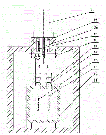 Test piece guide-in mechanism of ceramic material heating thermal shock test box