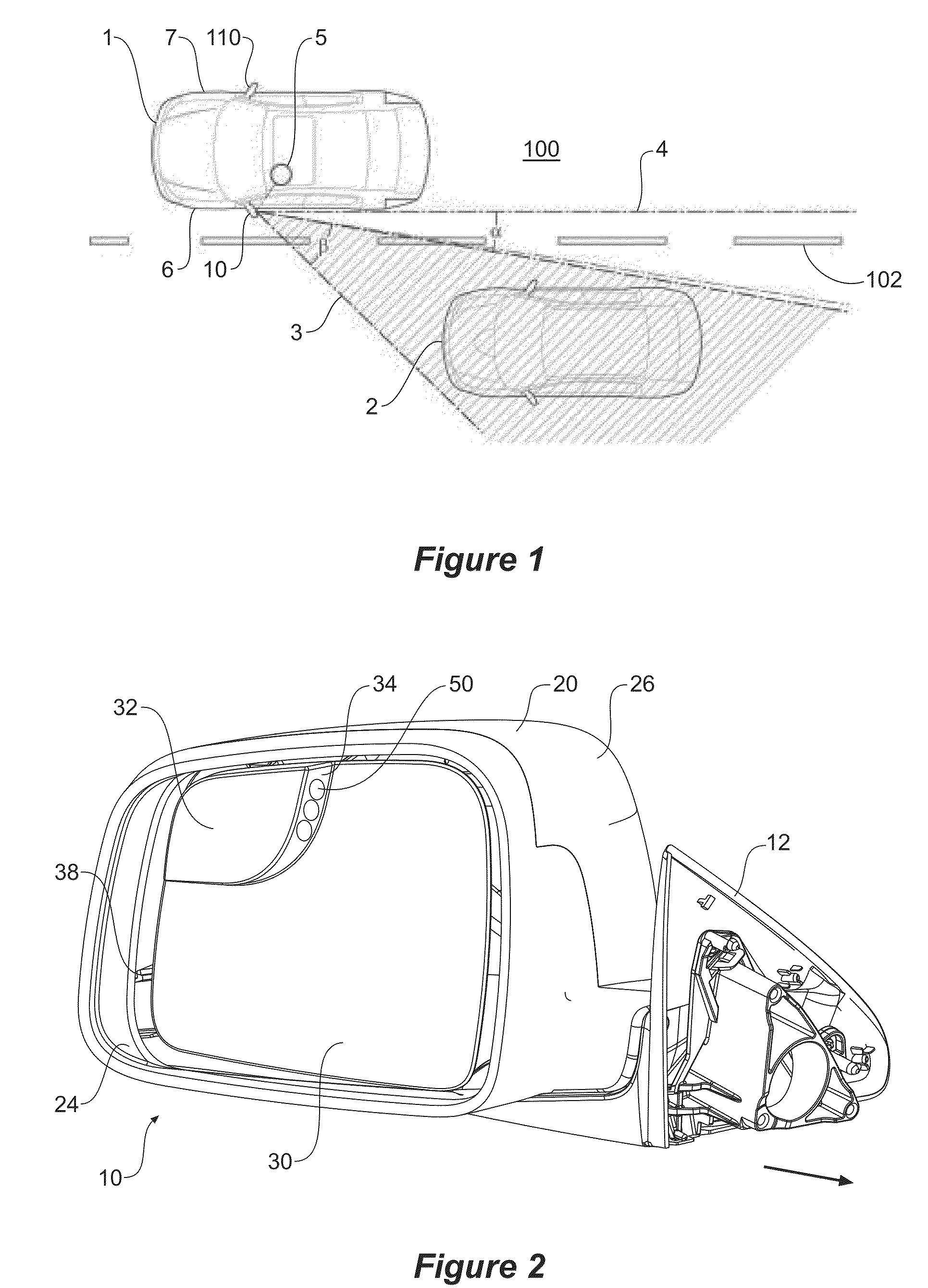 Vehicular mirror with blind spot indicator