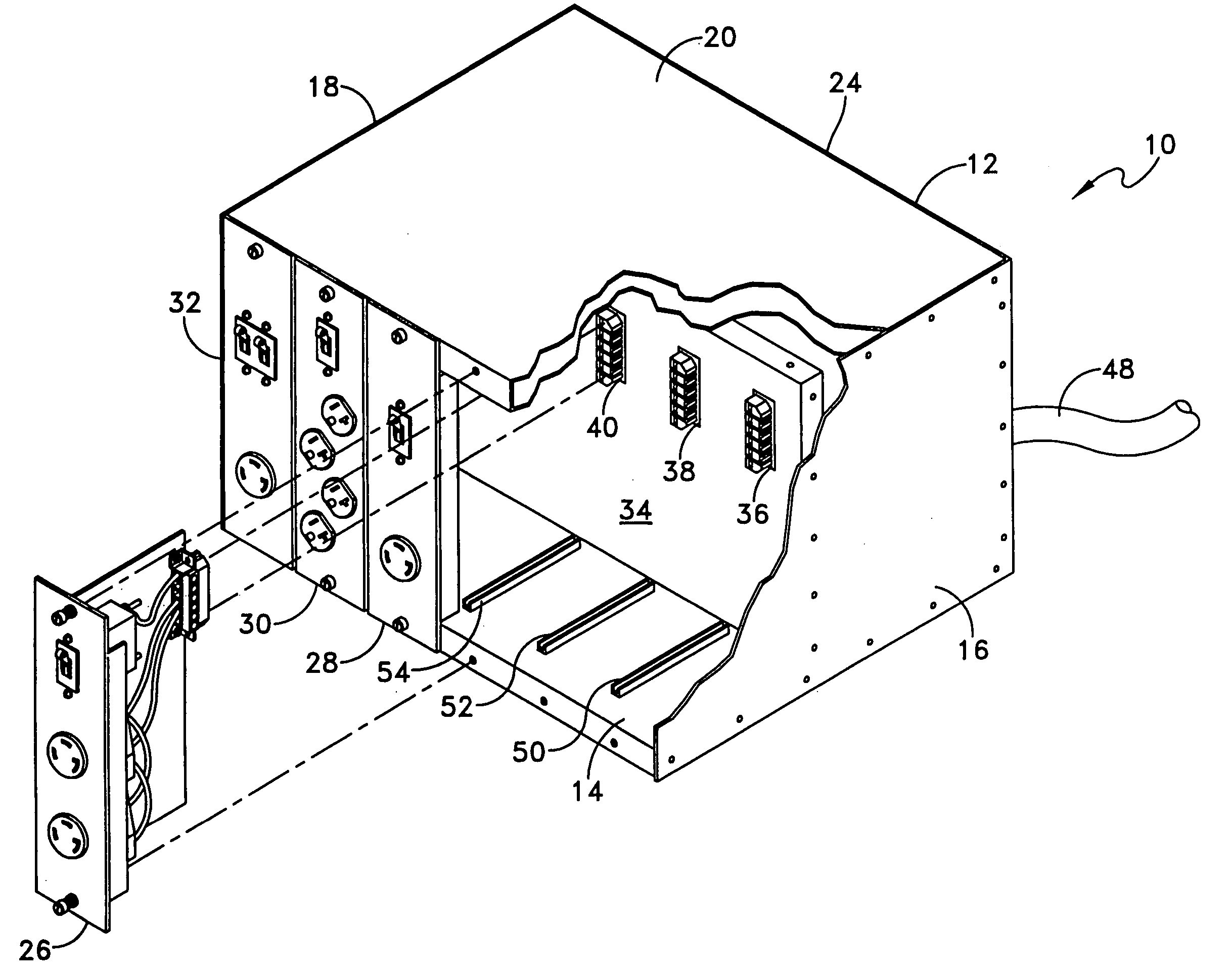 Modular power distribution unit, module for the power distribution unit, and method of using the same