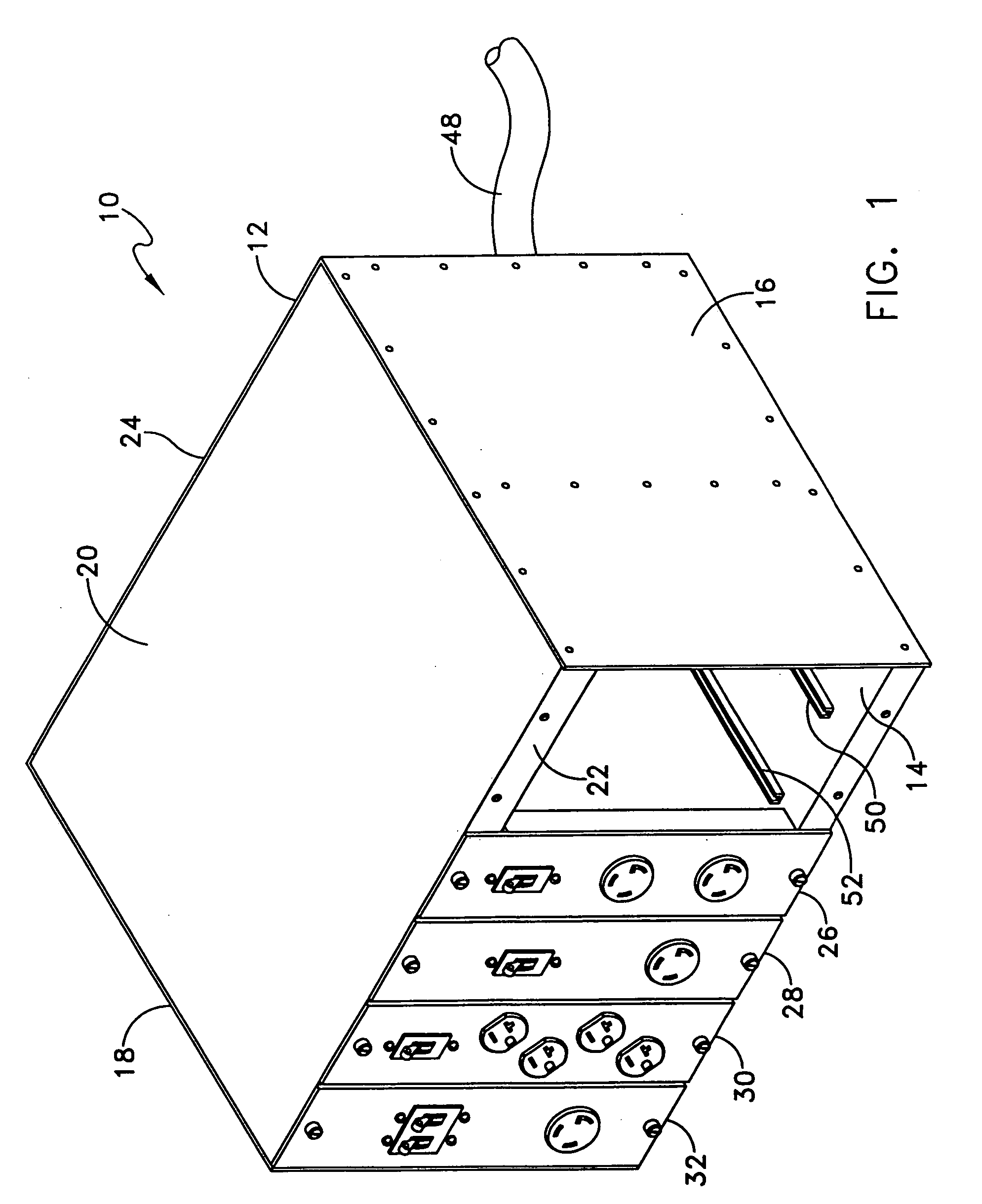 Modular power distribution unit, module for the power distribution unit, and method of using the same