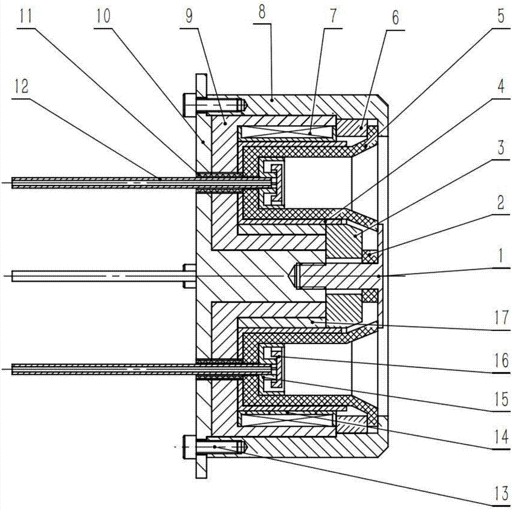 Magnetic field-adjustable low-power Hall thruster with magnetic shielding effect