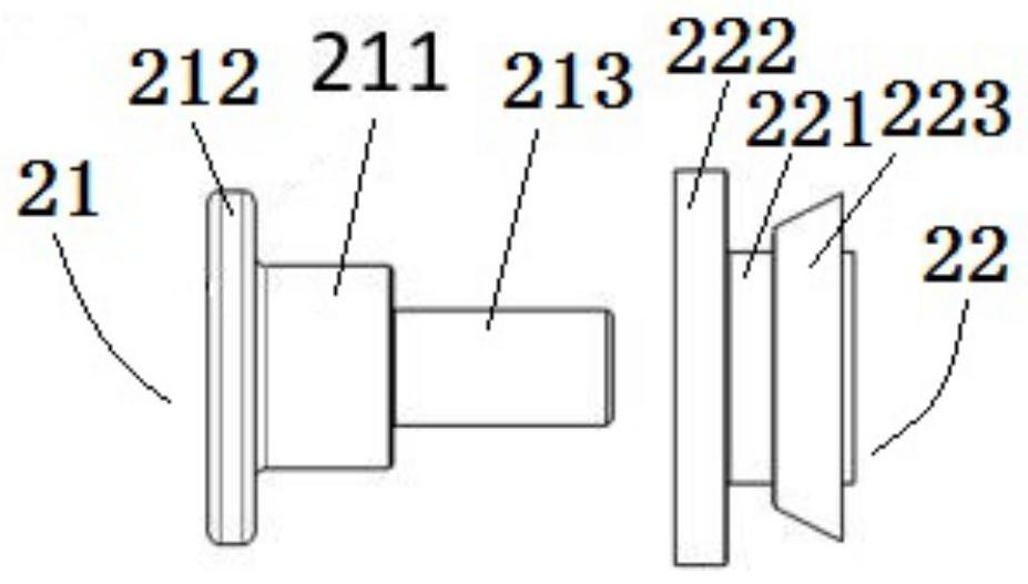 Connecting structure for backrest rotating shaft and automobile body of automobile rear-row seat