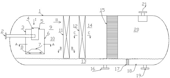 Efficient gas-liquid separator