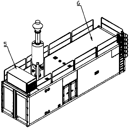 Semi-coke gas container generator set with ventilation system