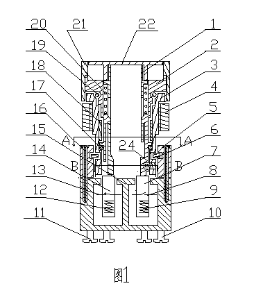 Combined button with ball