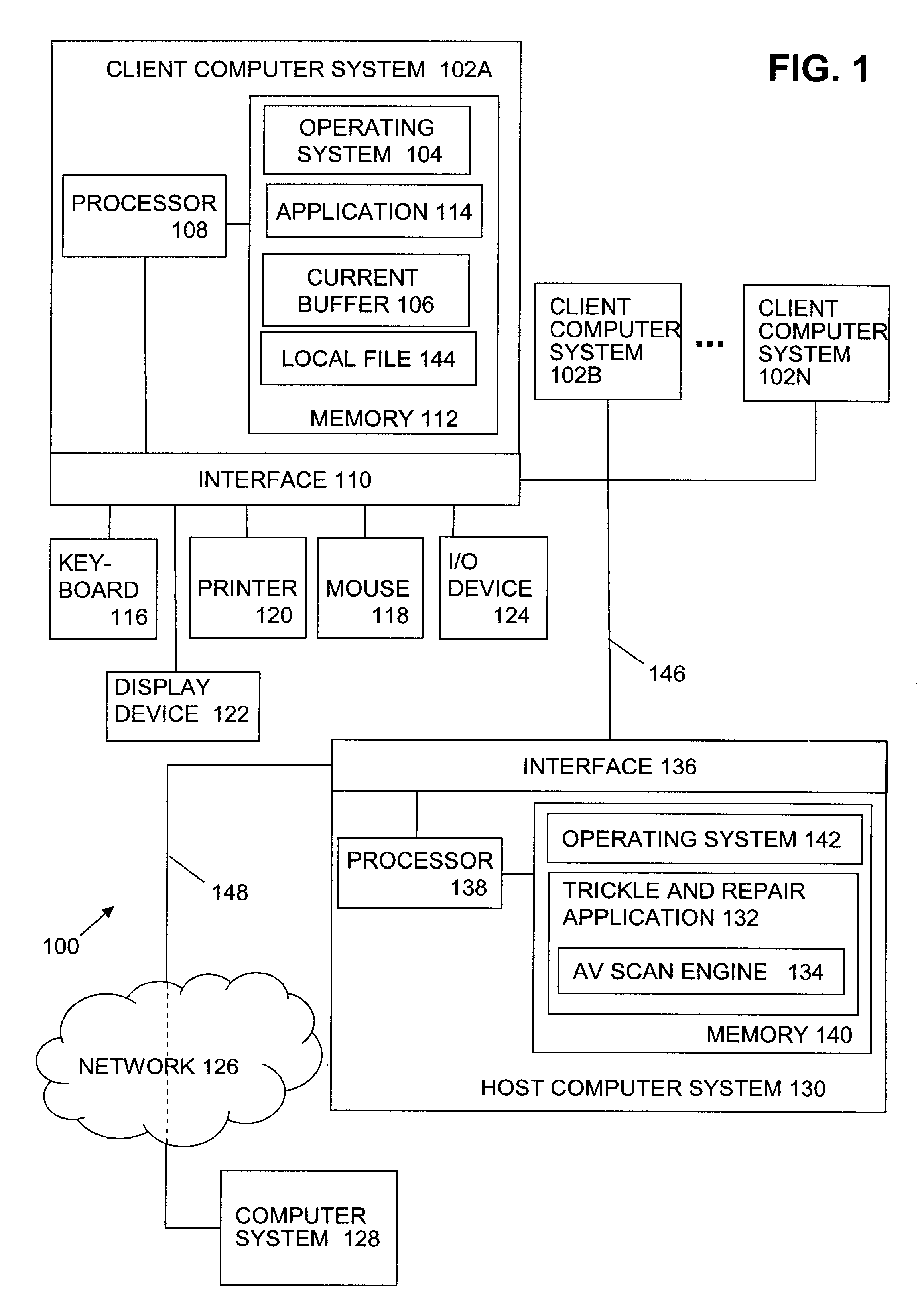 Method to trickle and repair resources scanned using anti-virus technologies on a security gateway