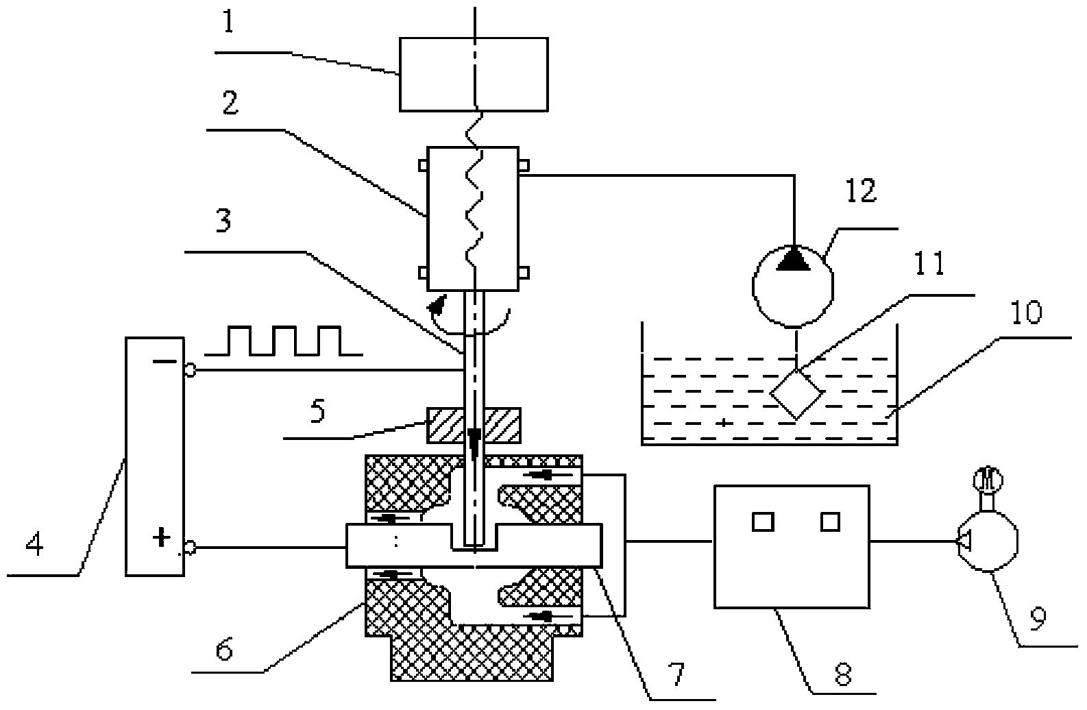 Method and device for improving electric spark high-speed piercing finished surface integrity