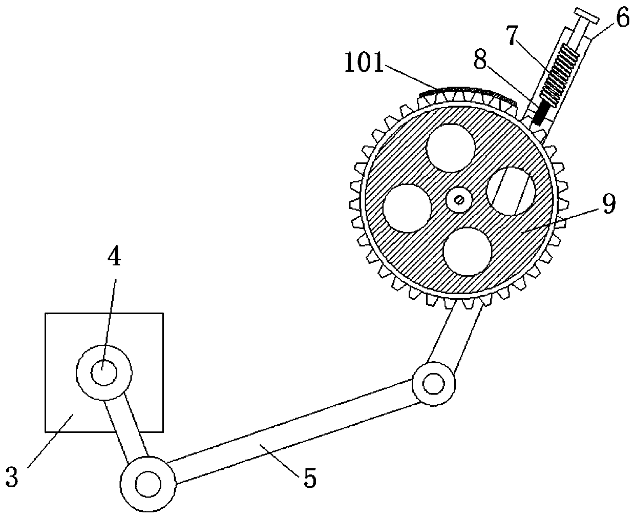 Lime kiln capable of intermittently moving, uniformly adding lime and uniformly blowing air