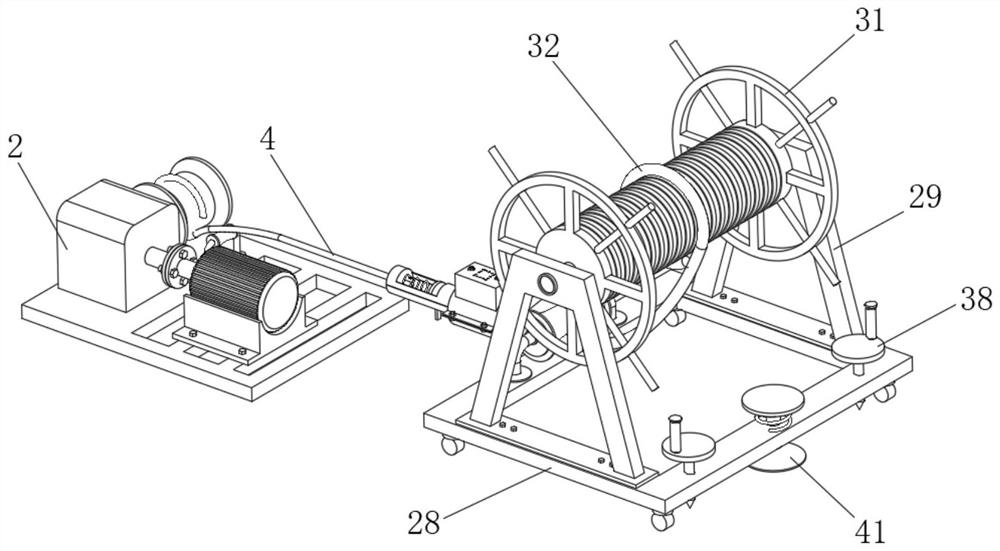 Cable threading traction device for building electrical engineering