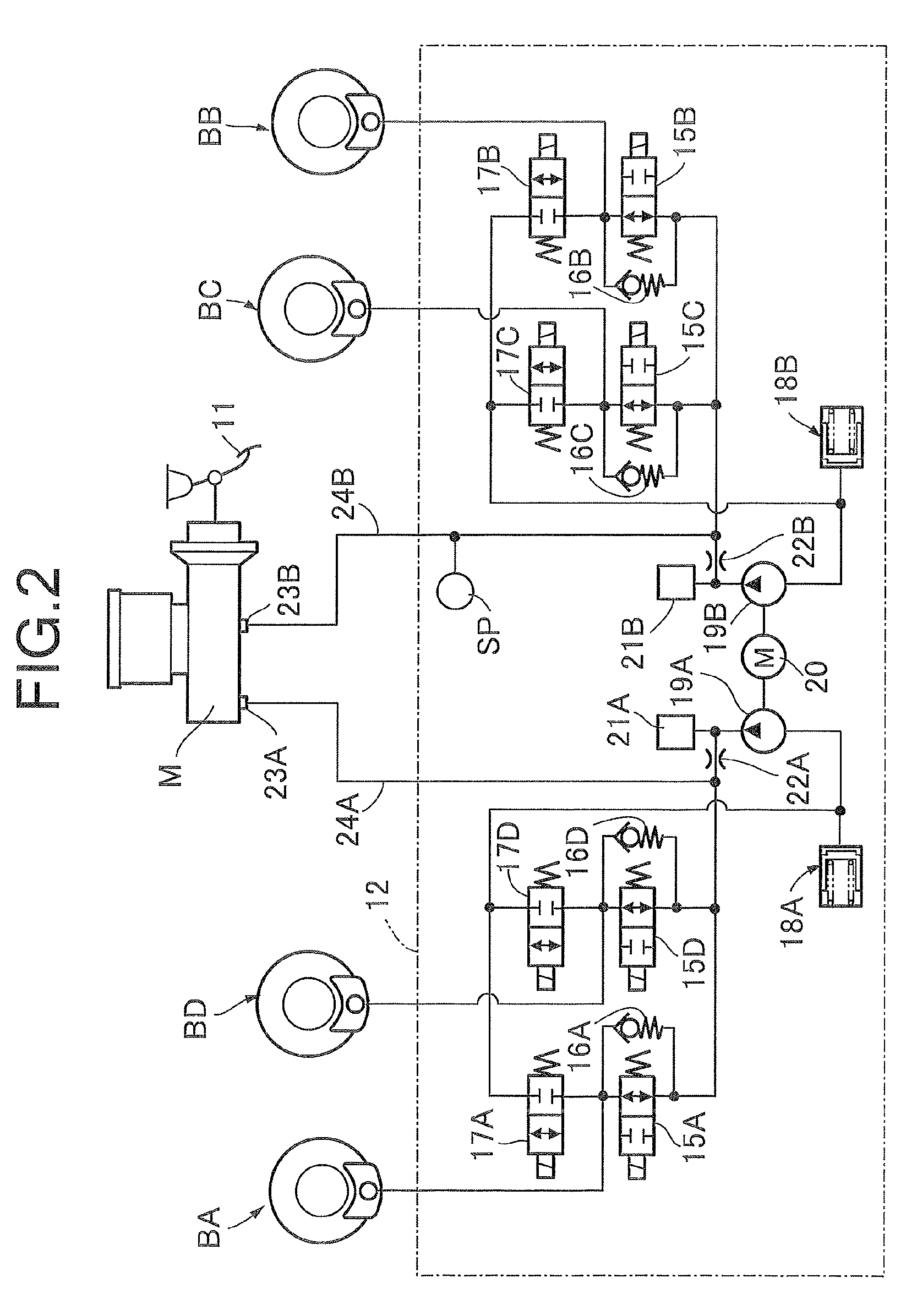 Vehicle brake fluid pressure control apparatus