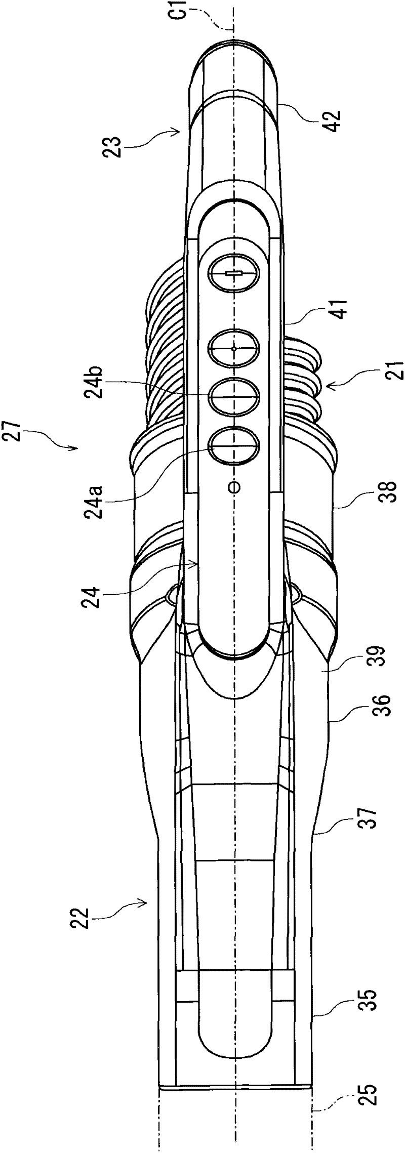 Vacuum cleaner soft pipe component and vacuum cleaner