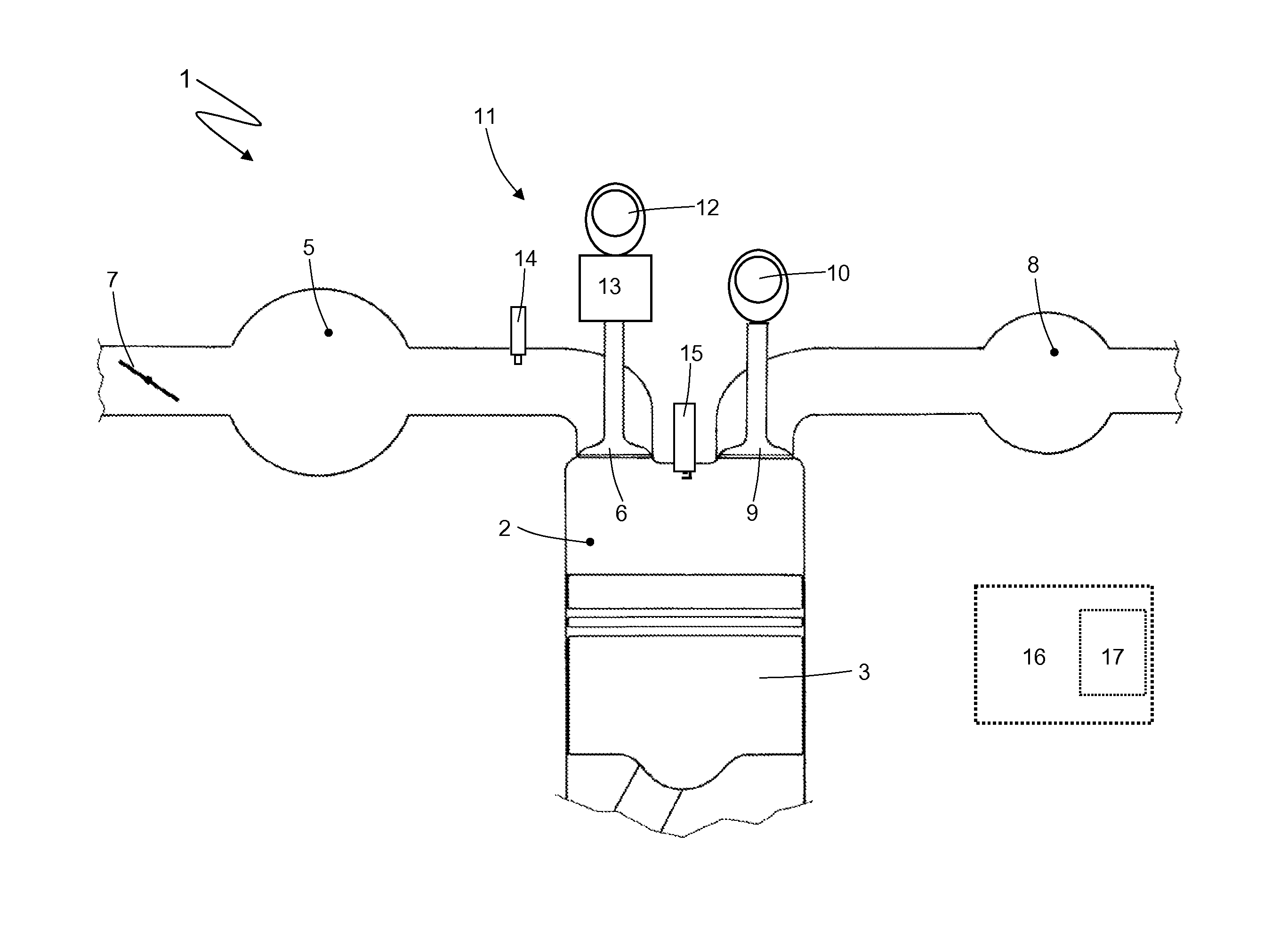 Method of controlling knocking in an internal combustion engine equipped with a device for controlling the opening of inlet valves