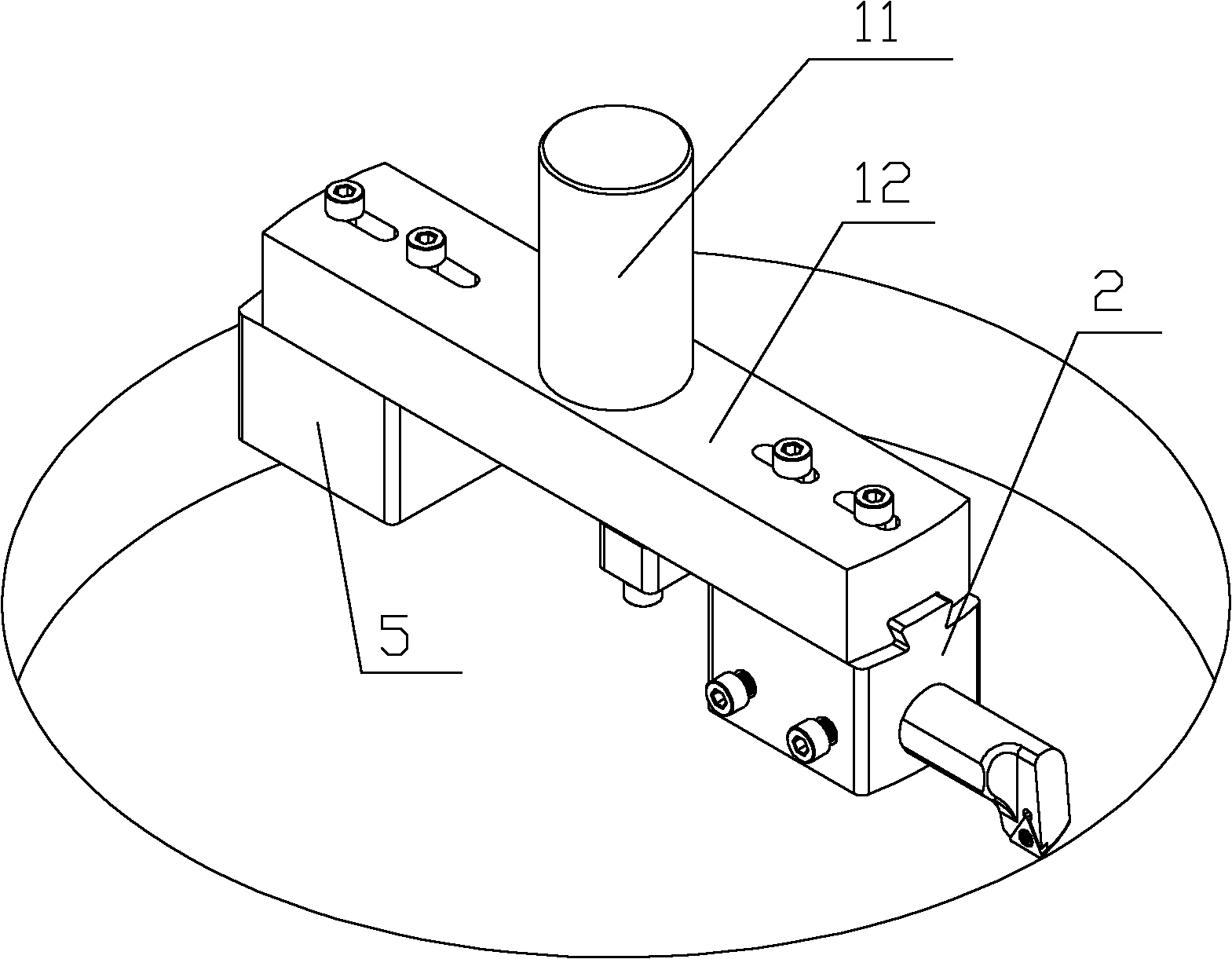 Large-pore diameter precision boring tool for machining center