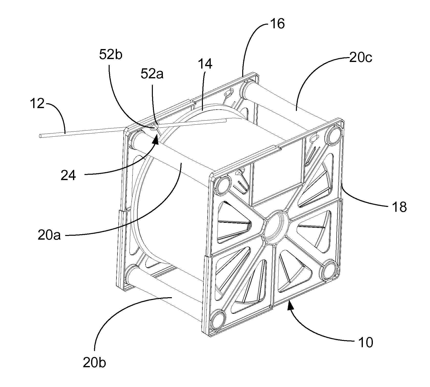 Device for dispensing a telecommunication cable from a reel