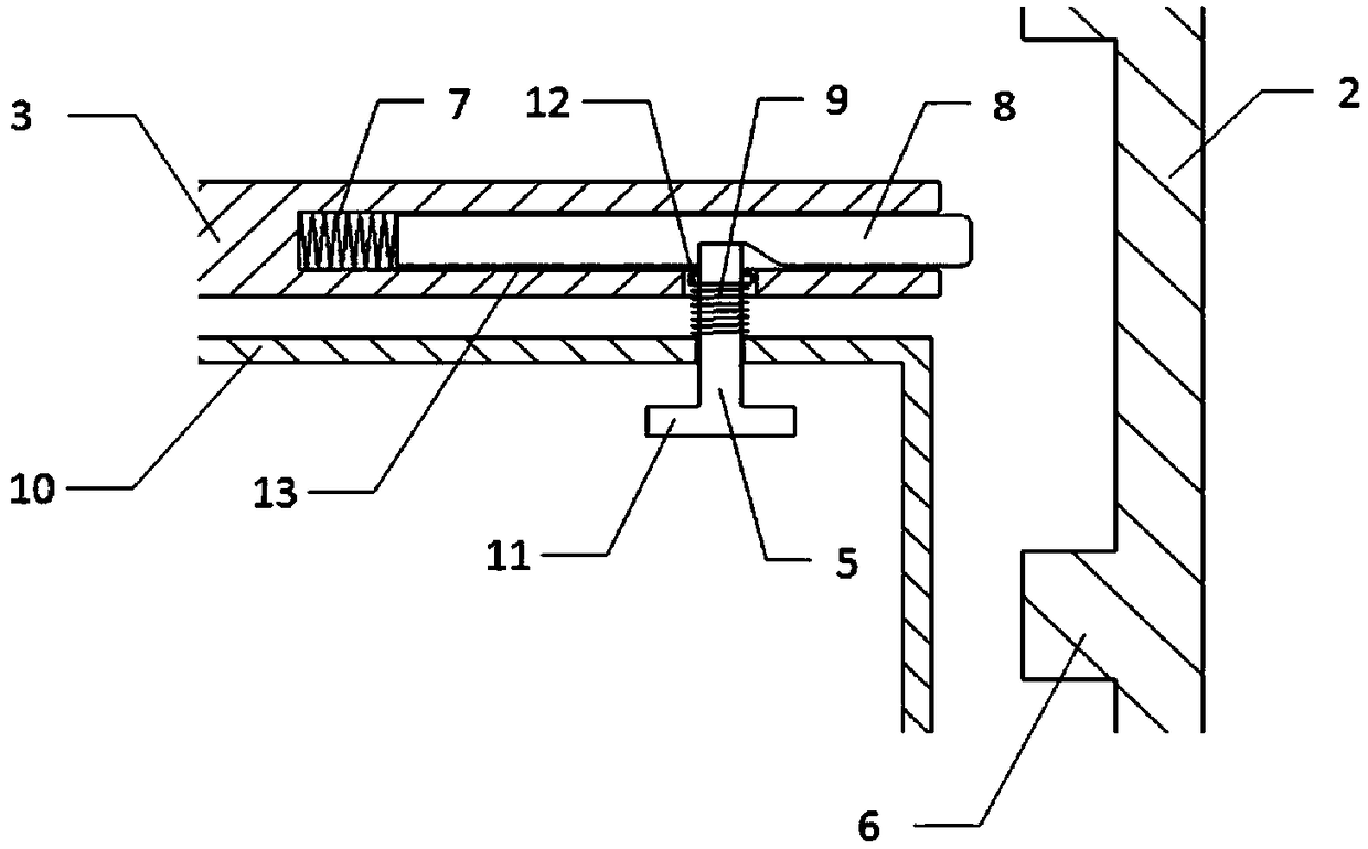 A vertical elevator with composite locking pins