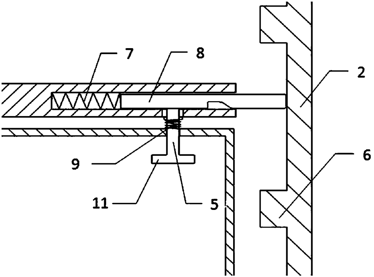 A vertical elevator with composite locking pins