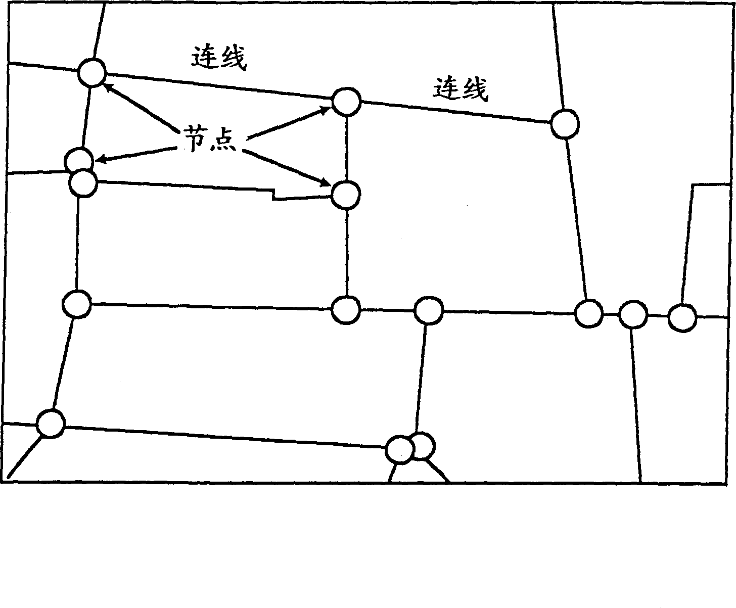 Device and method for creating and using data on road map expressed by polygons