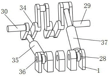 Four-range-of-motion sliding type wood forklift with multi-unit linear driving function