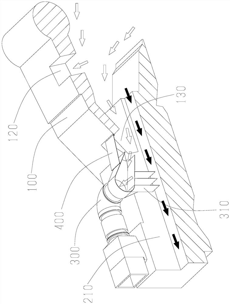 A high-efficiency dust extraction device suitable for low-level dust sources of continuous miners