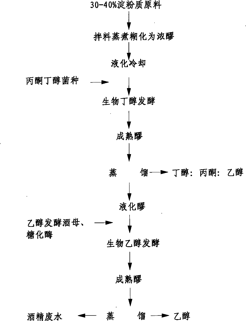 Bio butanol co-digestion bio-ethanol production method