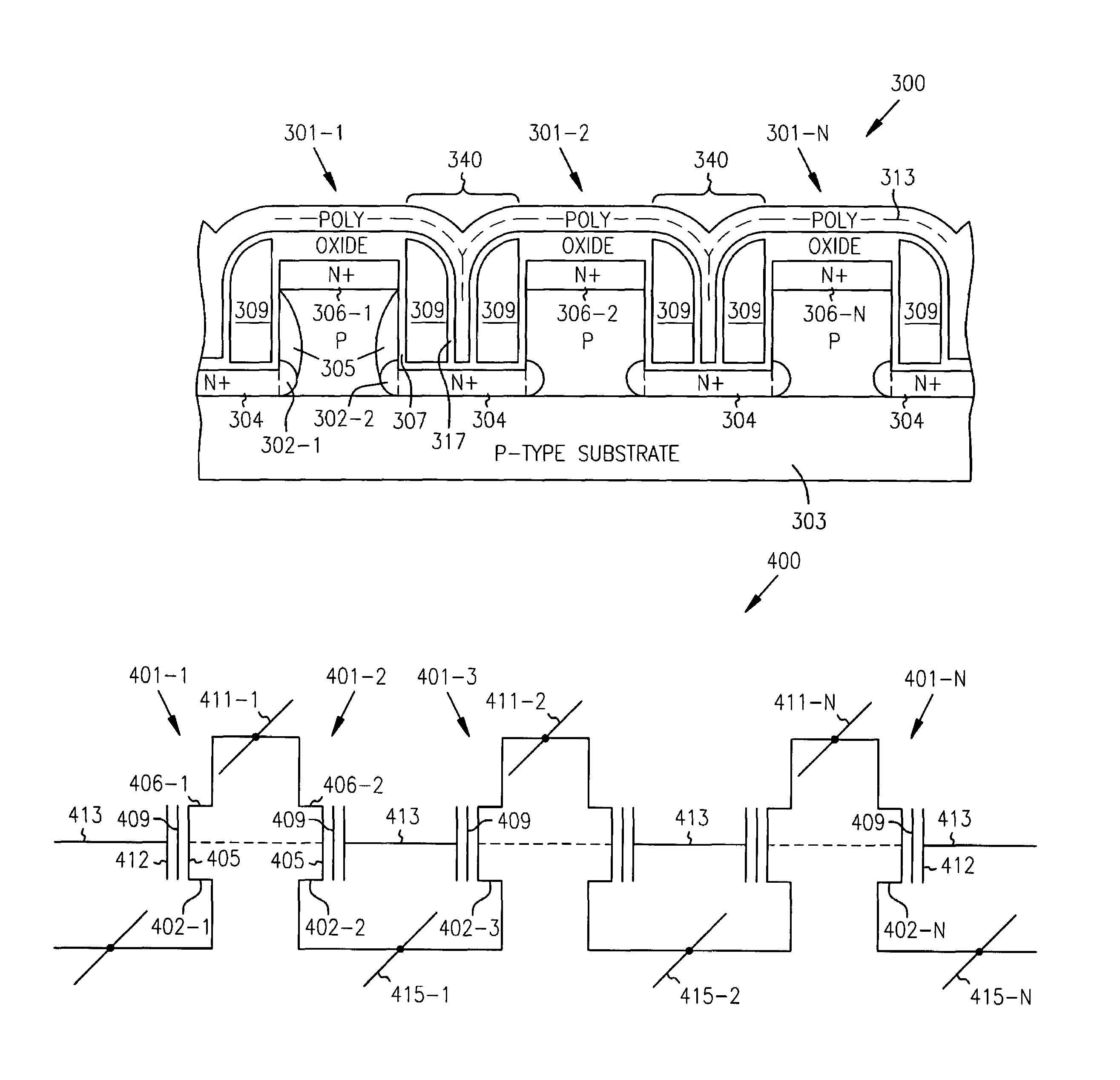 Memory utilizing oxide nanolaminates