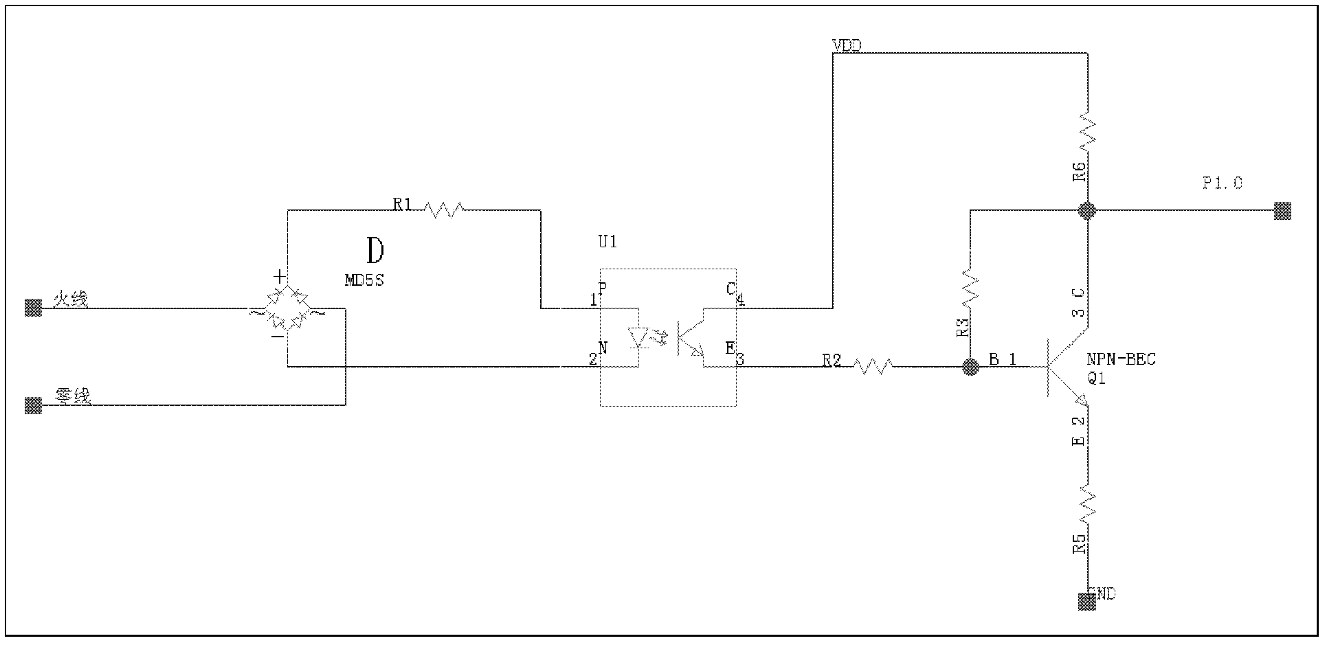 Zero-crossing detection method and circuit