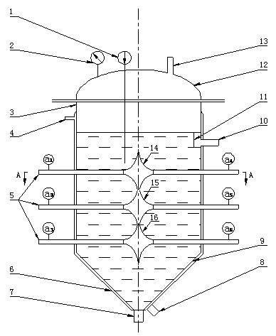 Multi-group layered submerged impinging steam reactor