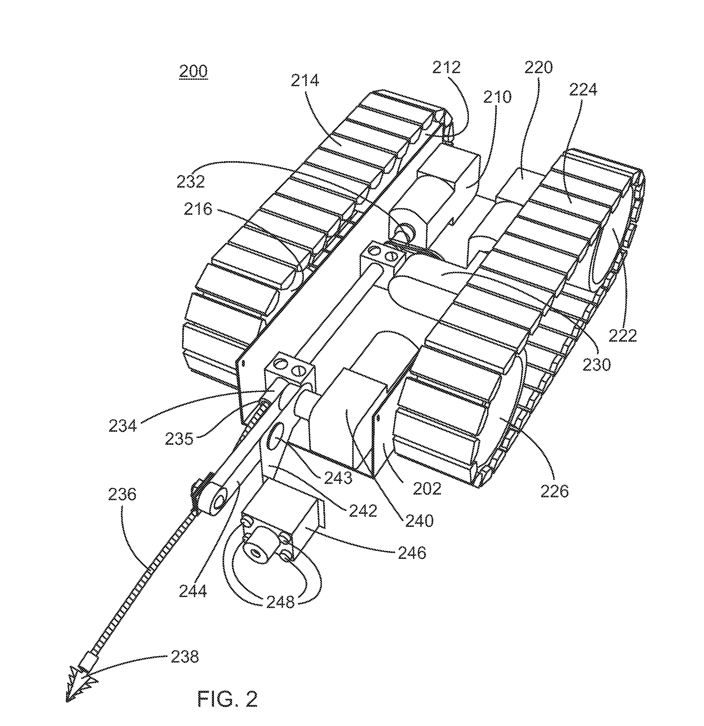 Remote controlled vehicle for threading a string through HVAC ducts