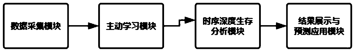 Timing sequence deep survival analysis system with active learning