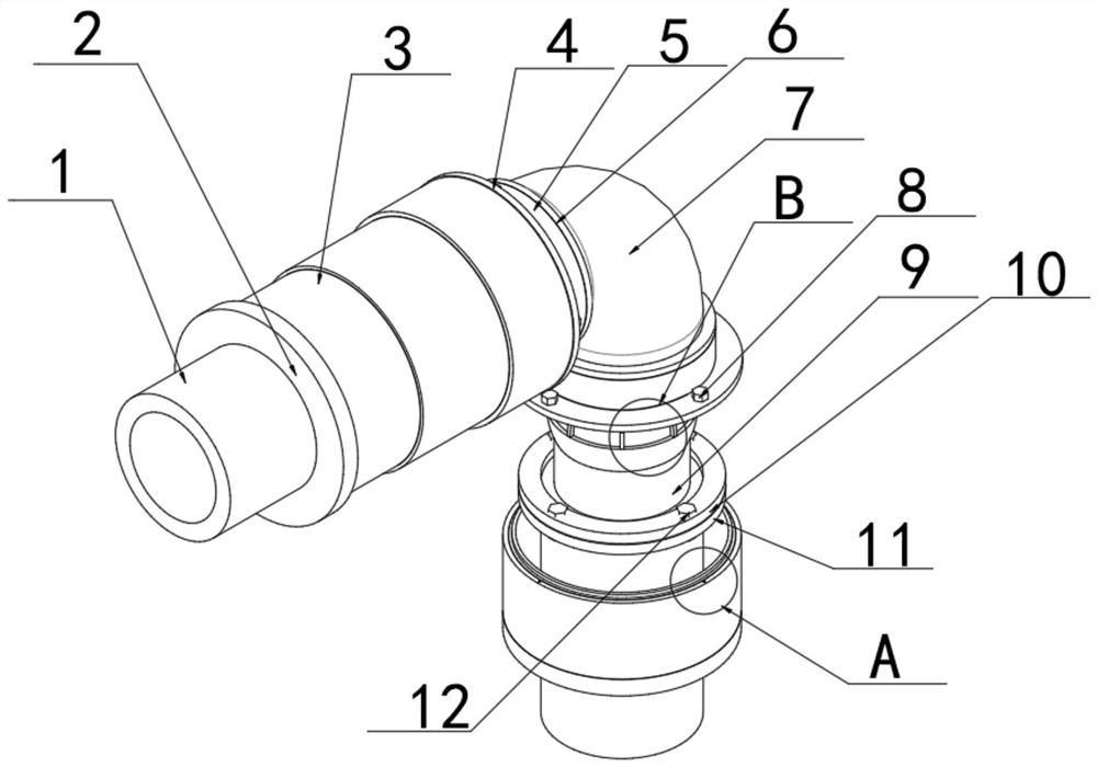 Assembly type indoor decoration water pipe connecting mechanism