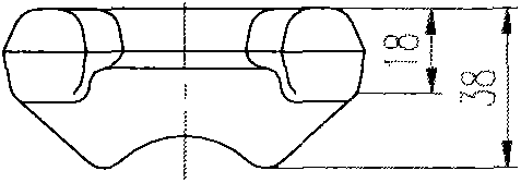 A die base for improving the service life of the convex and narrow structure in the inner hole of the trimming die