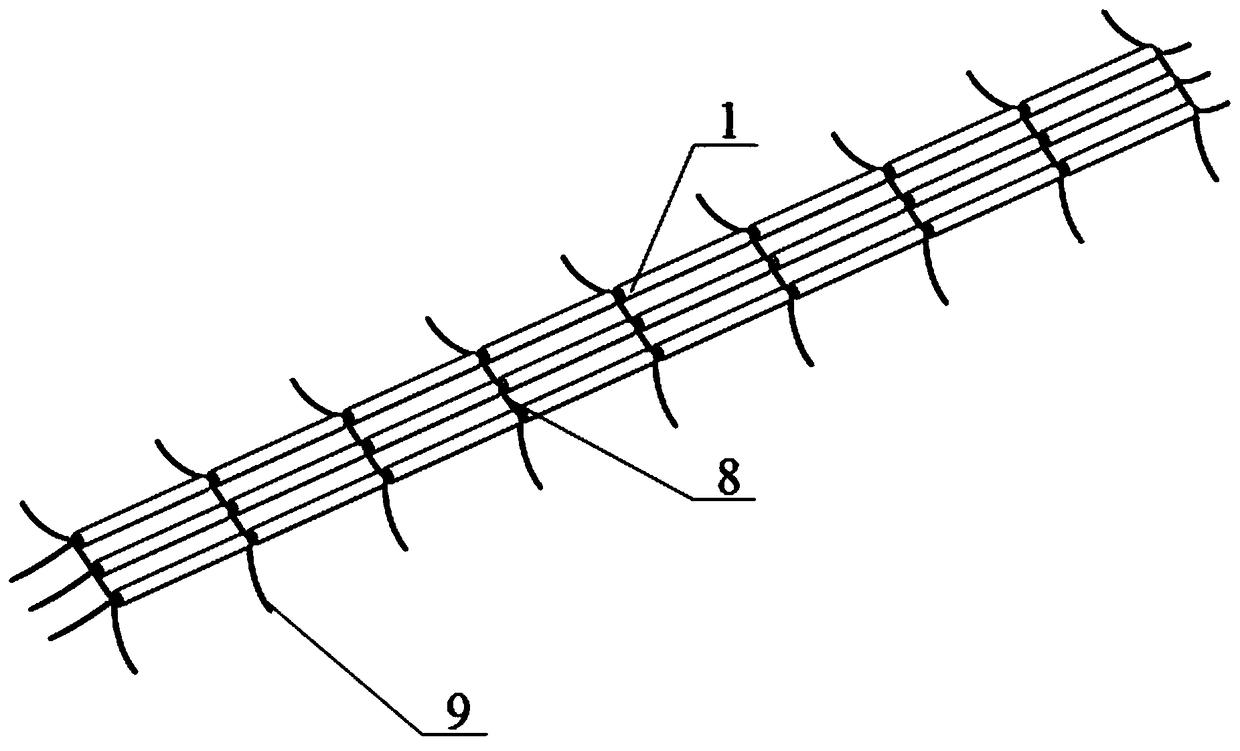 Multipurpose combined flexible floating breakwater