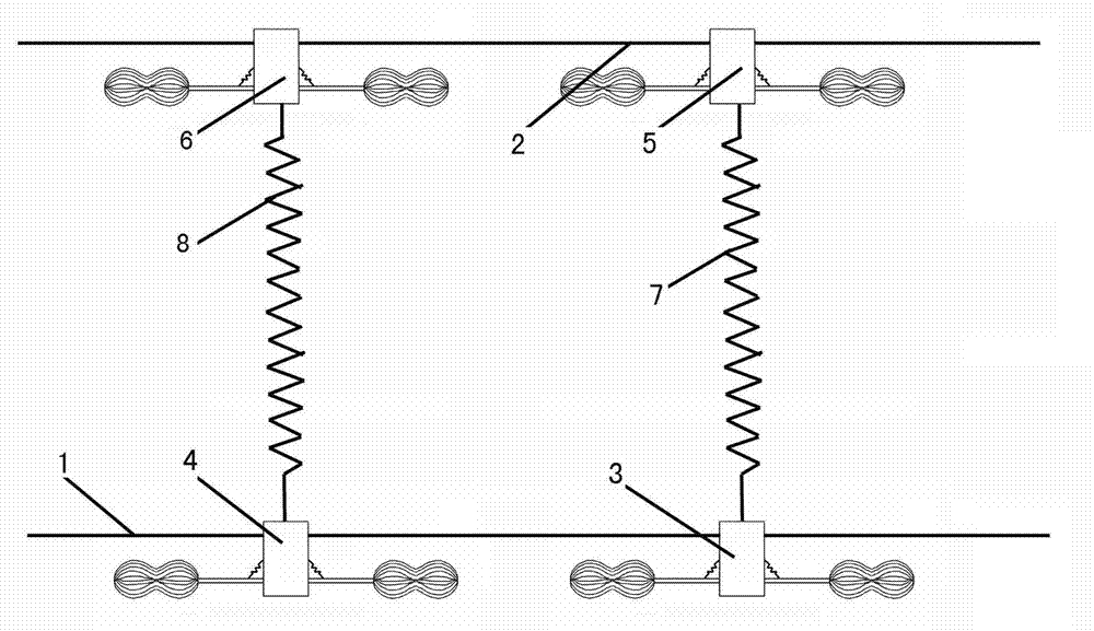 Device for comprehensively preventing guide line from oscillating