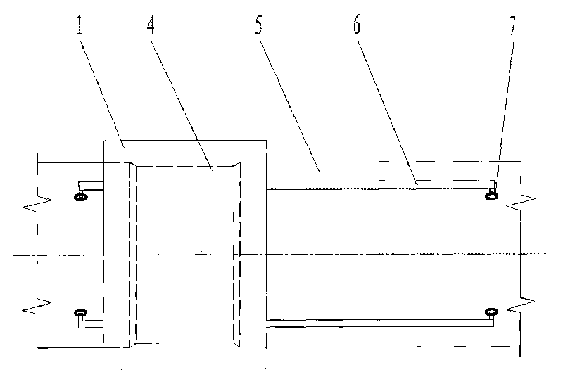 Hole repairing construction machine for polyethylene anti corrosive coating of metallic tube and construction method thereof