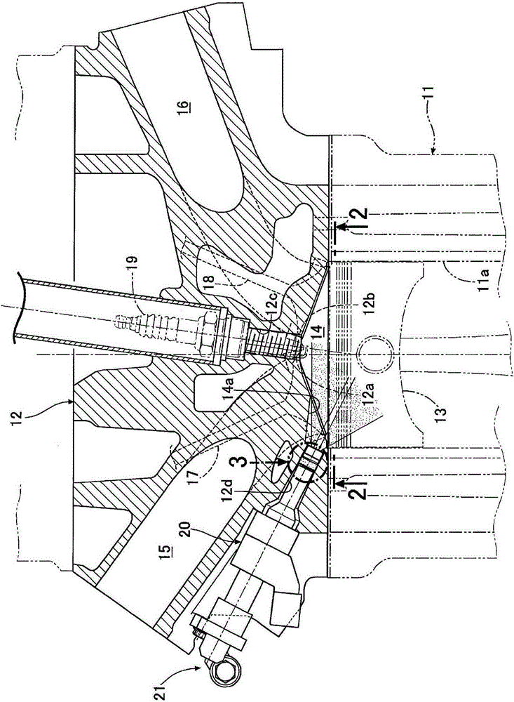 Inner cylinder pressure detection device of fuel direct injection internal combustion engine