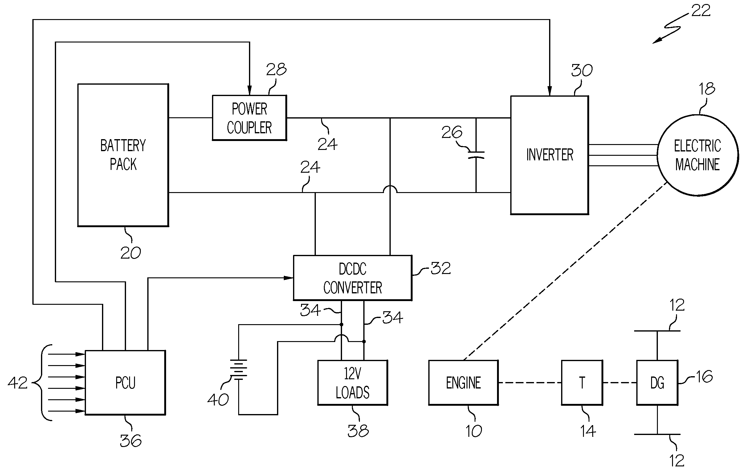 Fast response failure mode control methodology for a hybrid vehicle having an electric machine