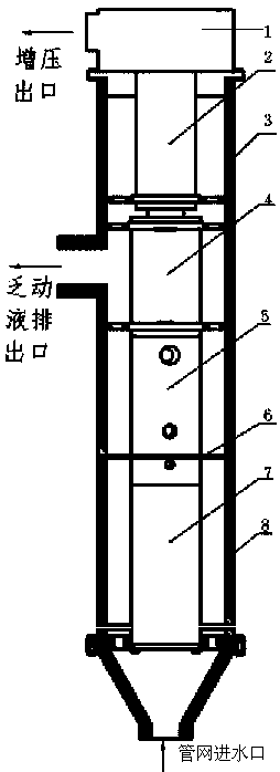 Indoor and outdoor hydraulic pressurizing fire hydrant and pressurizing method thereof